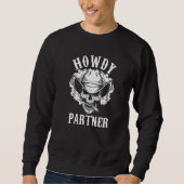 Sweatshirt Moteur partenaire Skull Skeleton Pipe Smoker Ameri (Devant)