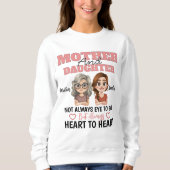 Sweatshirt Mother Daughter Hearts Connected Across Distance (Devant)
