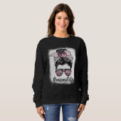 Sweatshirt Mothers Day Mimi Life Bleaches Messy Bun Leopard P (Devant entier)
