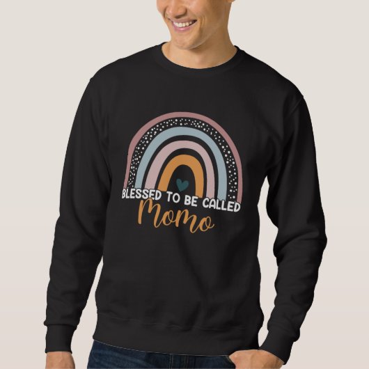 Sweatshirt Mothers Day Mom Grandma Blessed To Be Called Momo  (Devant)