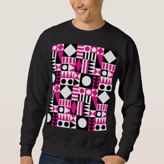 Sweatshirt Motif abstrait moderne du milieu du siècle. (Devant)