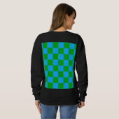 Sweatshirt Motif chèque À damiers bleu vert (Dos entier)