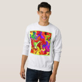 Sweatshirt Motif d'abstractions colorées (Devant entier)