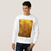 Sweatshirt Motif d'automne avec feuilles d'érable en chute et (Devant entier)