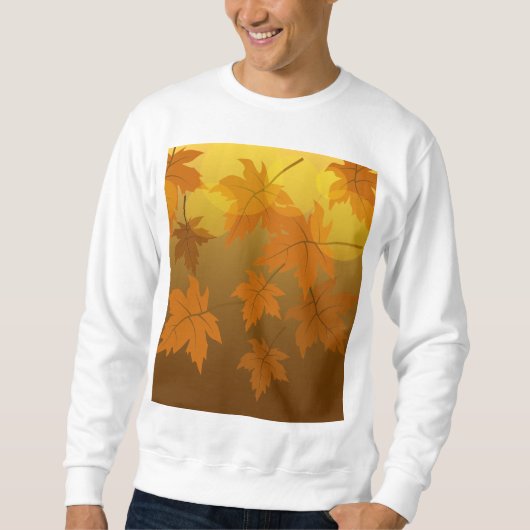 Sweatshirt Motif d'automne avec feuilles d'érable en chute et (Devant)