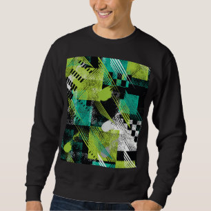 Sweatshirt Motif de bandes de points géométriques Abstraits
