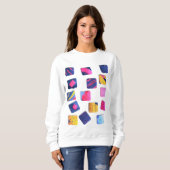 Sweatshirt Motif de blocs colorés Abstraits (Devant entier)