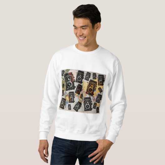 Sweatshirt Motif de caméra Vintage voyage (Devant entier)