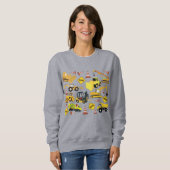 Sweatshirt Motif de camions de construction (Devant entier)