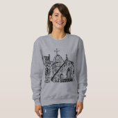 Sweatshirt Motif de campement par Babbie - Martha's Vineyard (Devant entier)
