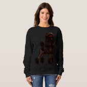 Sweatshirt Motif de caniche blanc (Devant entier)