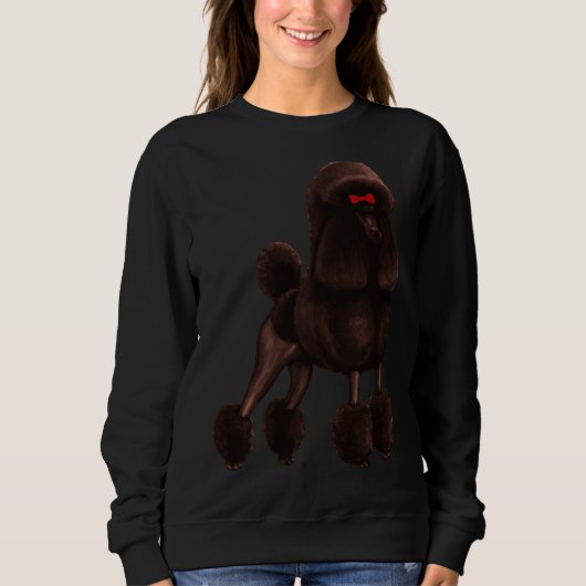 Sweatshirt Motif de caniche blanc (Devant)