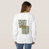 Sweatshirt Motif de fleurs blanches (Dos entier)