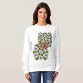 Sweatshirt Motif de fleurs blanches (Devant entier)