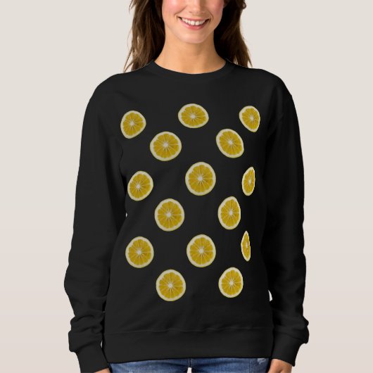 Sweatshirt Motif de fruits citrons (Devant)