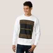 Sweatshirt Motif de Kente d'or africain (Devant entier)