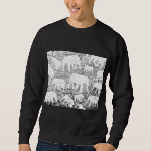 Sweatshirt Motif en béton éléphant