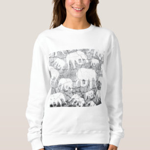 Sweatshirt Motif en béton éléphant
