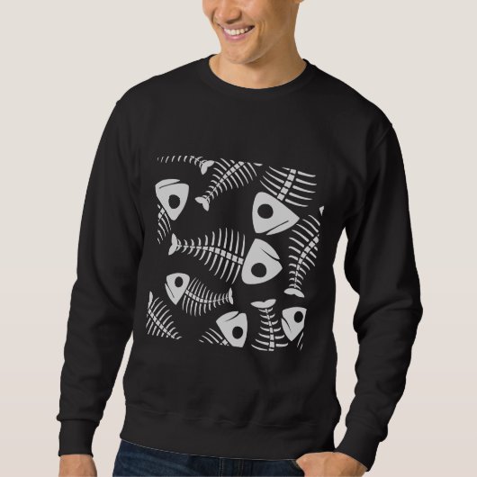 Sweatshirt Motif Fish Skeleton (Devant)