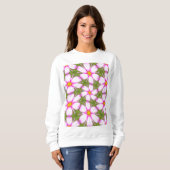 Sweatshirt Motif Fleurs Cosmos (Devant entier)