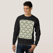 Sweatshirt Motif Grille Fleurs Feuilles simples (Devant entier)
