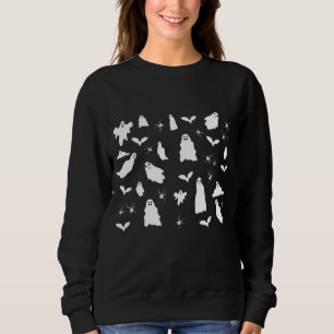 Sweatshirt Motif Halloween Fantôme Mignon, Chauves-souris et