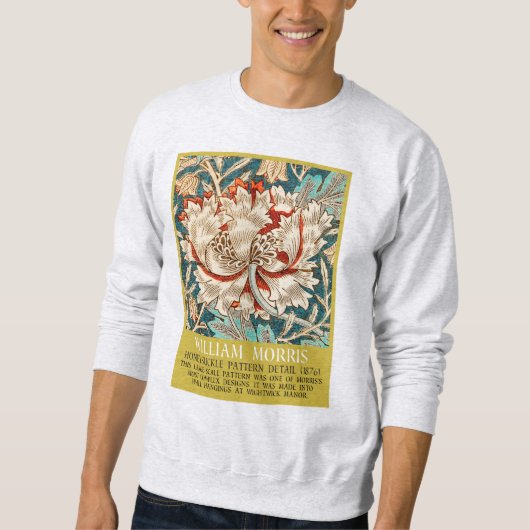 Sweatshirt Motif Honeysuckle - Design de William Morris (Devant)