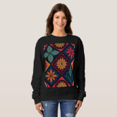 Sweatshirt Motif magique Fleurs (Devant entier)