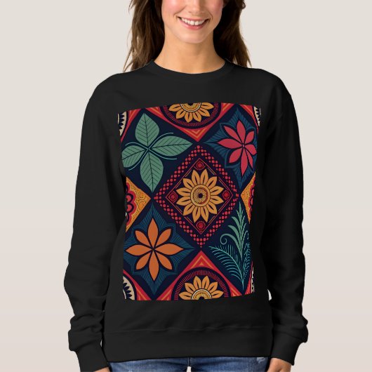 Sweatshirt Motif magique Fleurs (Devant)