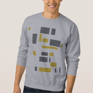 Sweatshirt Motif moderne, simple, cool géométrique jaune gris