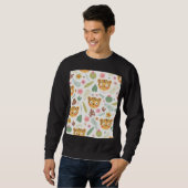 Sweatshirt Motif Plante de Leopard Head Tropical (Devant entier)
