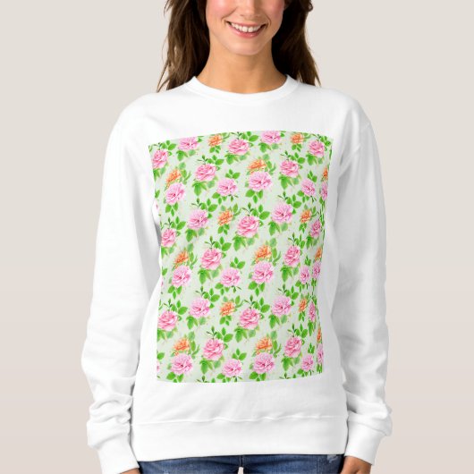 Sweatshirt Motif Roses Roses Fleurs (Devant)