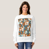 Sweatshirt Motif sans couture avec filles noires et blanches (Devant entier)
