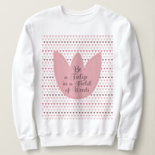Sweatshirt Motif simple de tulipe rose (Design devant)
