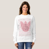 Sweatshirt Motif simple de tulipe rose (Devant entier)
