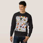 Sweatshirt Motif Vintage Halloween Cats (Devant entier)