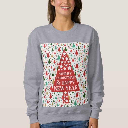 Sweatshirt Motifs de Noël - arbre de Noël (Devant)