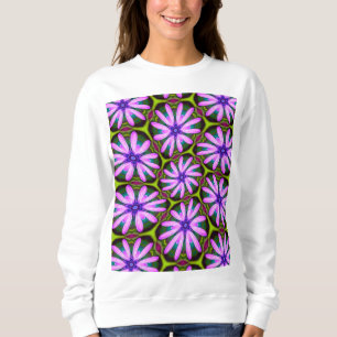 Sweatshirt Motifs marguerite violet
