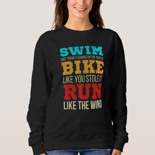 Sweatshirt Motivational Sport Triathlete Athletics Triathlon  (Devant)
