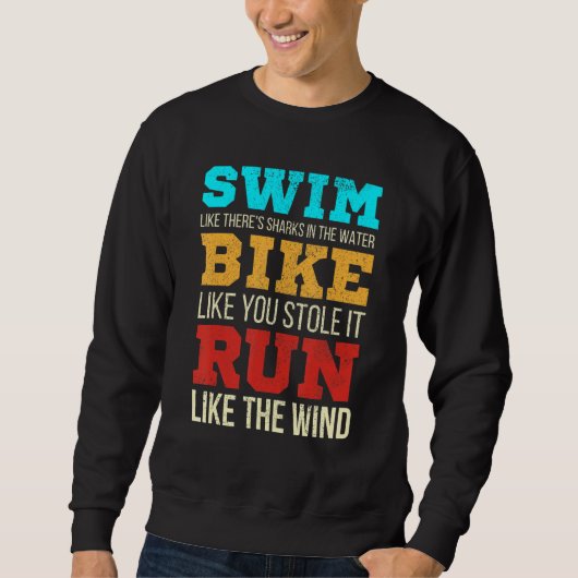 Sweatshirt Motivational Sport Triathlete Athletics Triathlon (Devant)