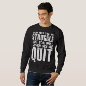 Sweatshirt Motivational  Workout  With Sayings (Devant entier)