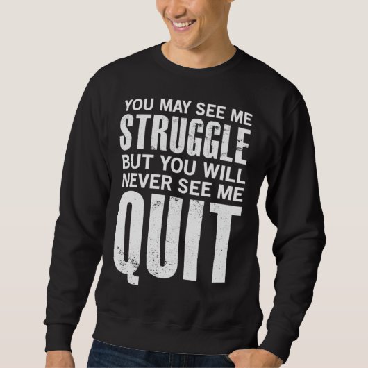 Sweatshirt Motivational  Workout  With Sayings (Devant)