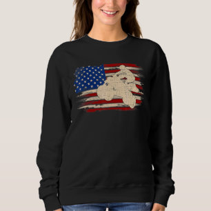 Sweatshirt Moto drapeau américain vintage Biker