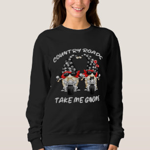 Sweatshirt Moto Gnomie Home Pun - Les routes de campagne me p