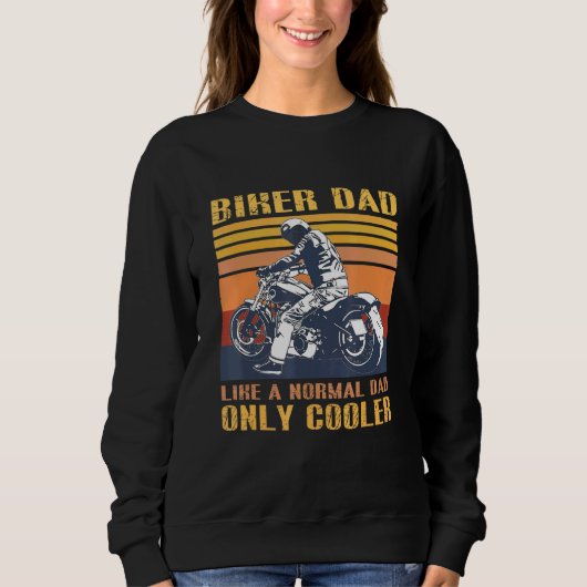 Sweatshirt Moto Homme Biker Papa Motorcycle Conception pour F (Devant)