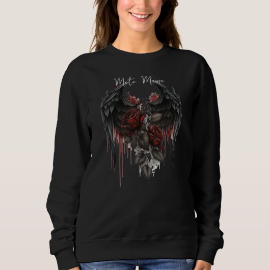 Sweatshirt Moto Mama Motocyclette (Devant)