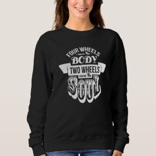 Sweatshirt Moto Vélo Quatre Roues Déplacer Corps Deux Déplace