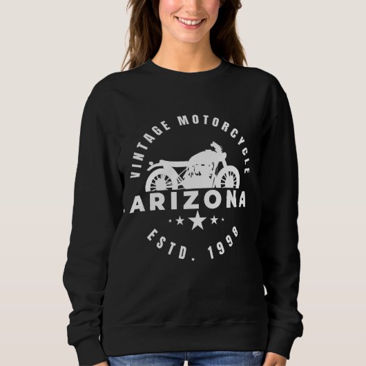 Sweatshirt Moto vintage Arizona Fondée 1998 (Devant)