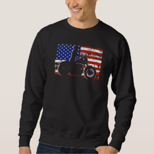 Sweatshirt Motocross American Flag Classic