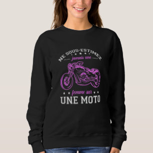 Sweatshirt Motocyclette féminine Motarde
